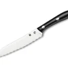 Spyderco Wellenschliffmesser<Chefmesser Black Corian Serrated
