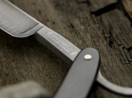 Böker Manufaktur Solingen 5/8" Rasiermesser<Damast Ebenholz