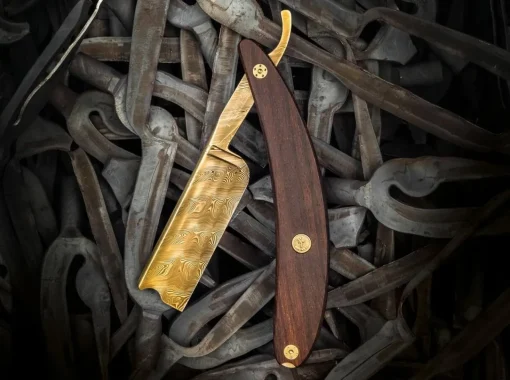 Böker Manufaktur Solingen 8/8" Rasiermesser<Master Cutter Damast Gold