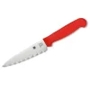 Spyderco Spickmesser<Spickmesser 4.5" Serrated Rot